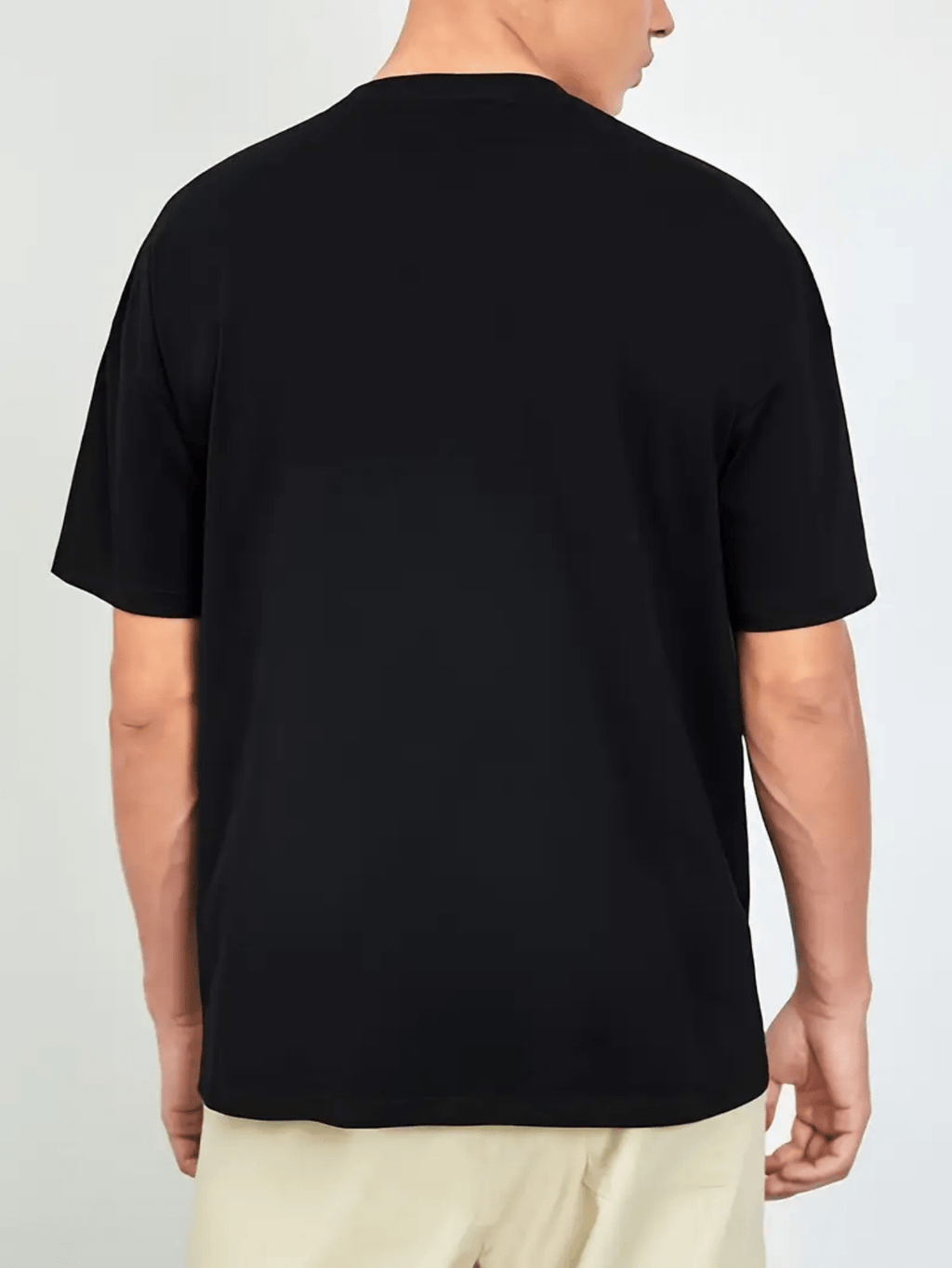 Happy Life Everything Goes Quote Men's T-Shirt Casual Short Sleeve Black Round Neck Daily Wear All Season Tee Gift